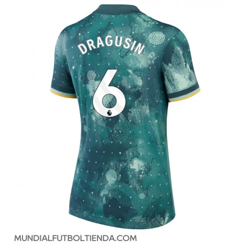 Camiseta Tottenham Hotspur Radu Dragusin #6 Tercera Equipación Replica 2024-25 para mujer mangas cortas